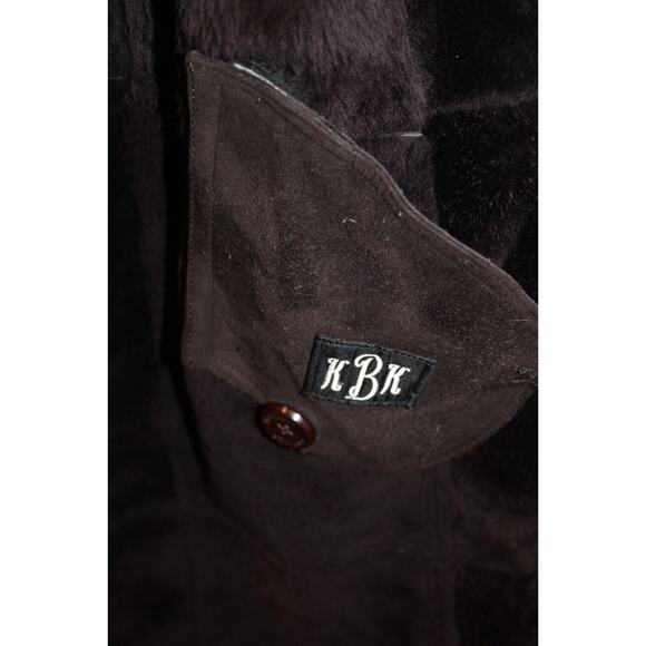 Manzari New York Brown Shearling Spanish Merino Fur Coat Jacket Size 38 - Picture 7 of 12